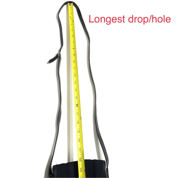 Coach Black Scuba Neoprene Leather Trim Crossbody Bag Mini Flap - Picture 16 of 16